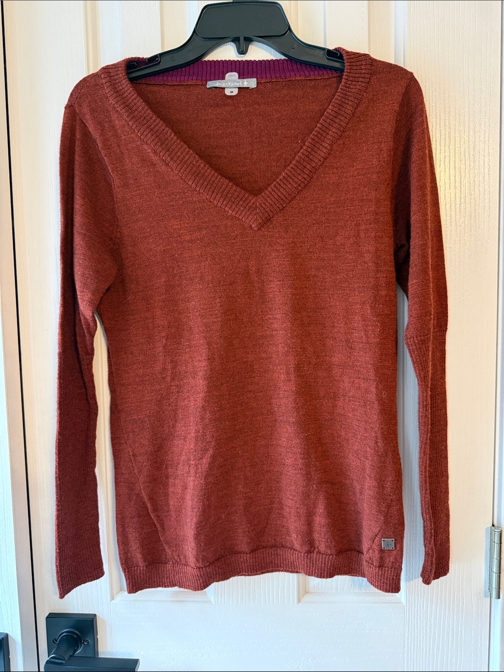 Smartwool Burnt Red V-Neck Sweater